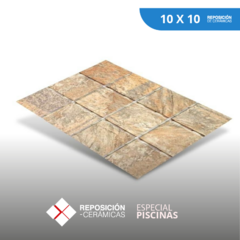 10x10 m2 - Simil Travertino Satinado Piscina / Pileta - Revestimiento / Cerámica