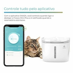 Bebedouro Inteligente 1.9 Litros Wi-Fi Fresco Mini Plus Para Cães e Gatos FSW030 Ekaza Tuya na internet