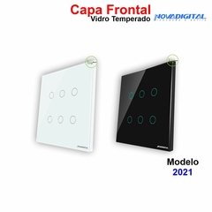 Capa Espelho Frontal Interruptor 4x4 de 6 Botões Novadigital Modelo 2021