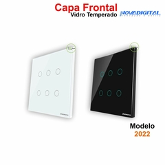 Capa Espelho Frontal Interruptor 4x4 de 6 Botões Novadigital Modelo 2022