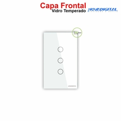 Imagem do Capa Espelho Frontal Interruptor Touch Wi-Fi Nova Digital de 1, 2, 3 e 4 Botões - ORIGINAL