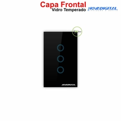 Capa Espelho Frontal Interruptor Touch Wi-Fi Nova Digital de 1, 2, 3 e 4 Botões - ORIGINAL