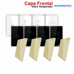 Capa Espelho Frontal Interruptor Touch Wi-Fi Nova Digital de 1, 2, 3 e 4 Botões - ORIGINAL