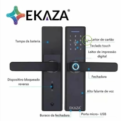 Fechadura Inteligente com Biometria Ekaza EKNH-T129 - Tuya - Will Store 