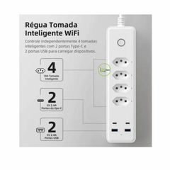 Filtro de Linha Inteligente Wi-Fi Com USB e USB-C Novadigital Tuya - comprar online