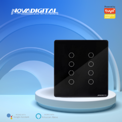 Interruptor 4x4 Touch Wi-Fi 8 Botões Preto Novadigital Tuya - Will Store 
