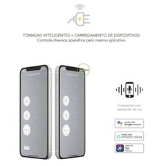 Interruptor com Tomada Inteligente + USB-A e USB-C Tuya 4x2 de Embutir - Will Store 