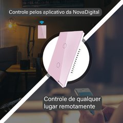 Interruptor Touch Wifi RF Nova Digital 02 Botões Rosa - Alexa / Google / Tuya - comprar online