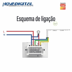 Interruptor Inteligente Wi-Fi para Cortina e Luz Novadigital Tuya - Will Store 