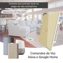 Interruptor Touch Wifi RF Nova Digital 01 Botão Dourado - Alexa / Google / Tuya - loja online