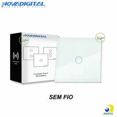 Interruptor Touch RF 433Mhz Sem Fio 01 Botão Ewelink E Tuya