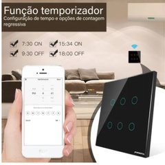 Interruptor 4x4 Touch Wi-Fi + RF433 Mhz 6 Botões Preto Novadigital Tuya - comprar online