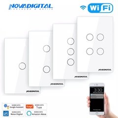 Interruptor Touch Wi-Fi + RF433Mhz 01 Botão Nova Digital - Tuya - Will Store 