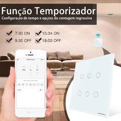 Interruptor 4x4 Touch Wi-Fi + RF433 Mhz 6 Botões Branco Novadigital Tuya - comprar online