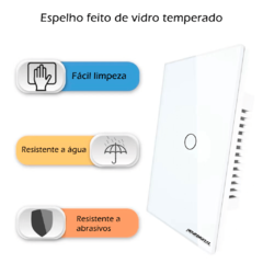 Interruptor Touch Sem Neutro Wi-Fi + RF 04 Botões Nova Digital - Tuya - loja online