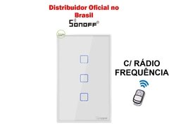 Interruptor Touch Wifi + RF Sonoff com 03 Botões - Amazon Alexa / Google Assistant Original - Modelo TXT2US3C - comprar online