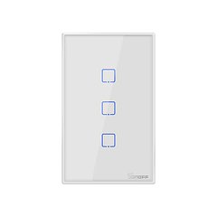 Capa Espelho Frontal Interruptor Touch Wi-Fi SONOFF de 1, 2 e 3 Botões - Branco ORIGINAL - Will Store 