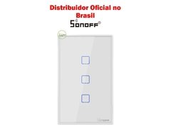 Interruptor Touch Wifi + RF Sonoff com 03 Botões - Amazon Alexa / Google Assistant Original - Modelo TXT2US3C - loja online
