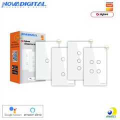 Interruptor Touch Zigbee 4x4 de 8 Botões Branco Mesh - loja online