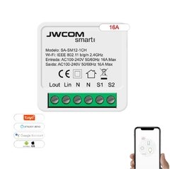 Jwcom Smart Interruptor Wifi Mini 16Amperes SA-SM12 1CH - Alexa, Google e Siri
