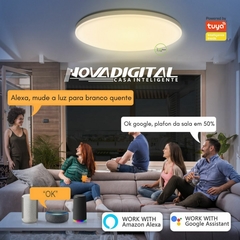 Plafon Inteligente Led 18W Wi-Fi RGB de Sobrepor Novadigital Tuya - Will Store 