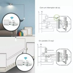 Relé Mini 2 Canais Wi-fi Nova Digital - Tuya - comprar online