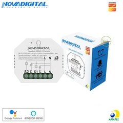 Relé Mini 2 Canais Wi-fi Nova Digital - Tuya