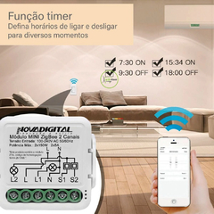 Relé Mini Zigbee 3 Canais Novadigital - Tuya - comprar online