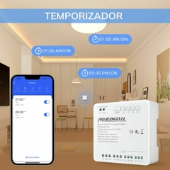 Imagem do Relé 4 Canais Wi-Fi e RF433 Mhz Novadigital - Tuya