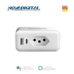 Plug de Tomada Inteligente USB-C Nova Digital - Tuya