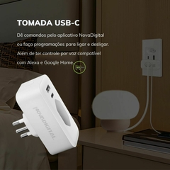 Plug de Tomada Inteligente USB-C Nova Digital - Tuya - Will Store 