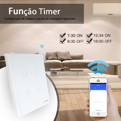 Interruptor Touch Wi-Fi + RF 433 Mhz 04 Botões 4x4 Novadigital Tuya - loja online