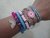 Conjunto de pulseiras Sonhe olho grego rosa/azul