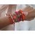 Kit de pulseiras olho grego laranja/rosa boho hippie