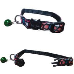 Collar Para Gatos Con Cascabel Sonoro Broche Click Ajustable marmolado - comprar online