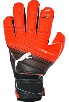 Guante de arquero Puma Evopower Protect 1.3 en color rojo y negro, diseñado para profesionales.