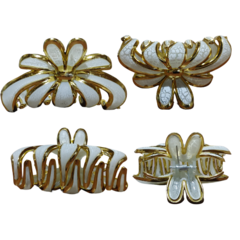 Broches Para Pelo S/metal Palmera Agrietada ribete dorado x unidad - tienda online