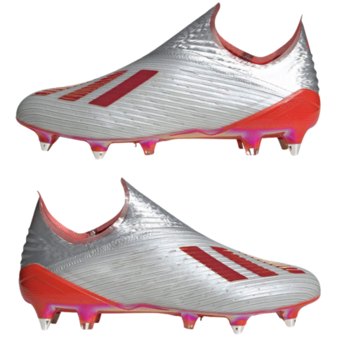 Botin adidas X 19+ Silver Red Futbol Profesional Tapones Mixtos