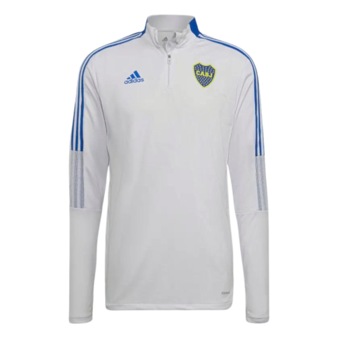 Buzo de futbol profesional adidas Boca juniors track top trainning gris hombre