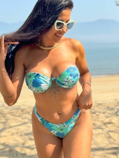 Biquíni Luara Aro Quadrado Azul Estapado - Maria Sereia Moda Praia