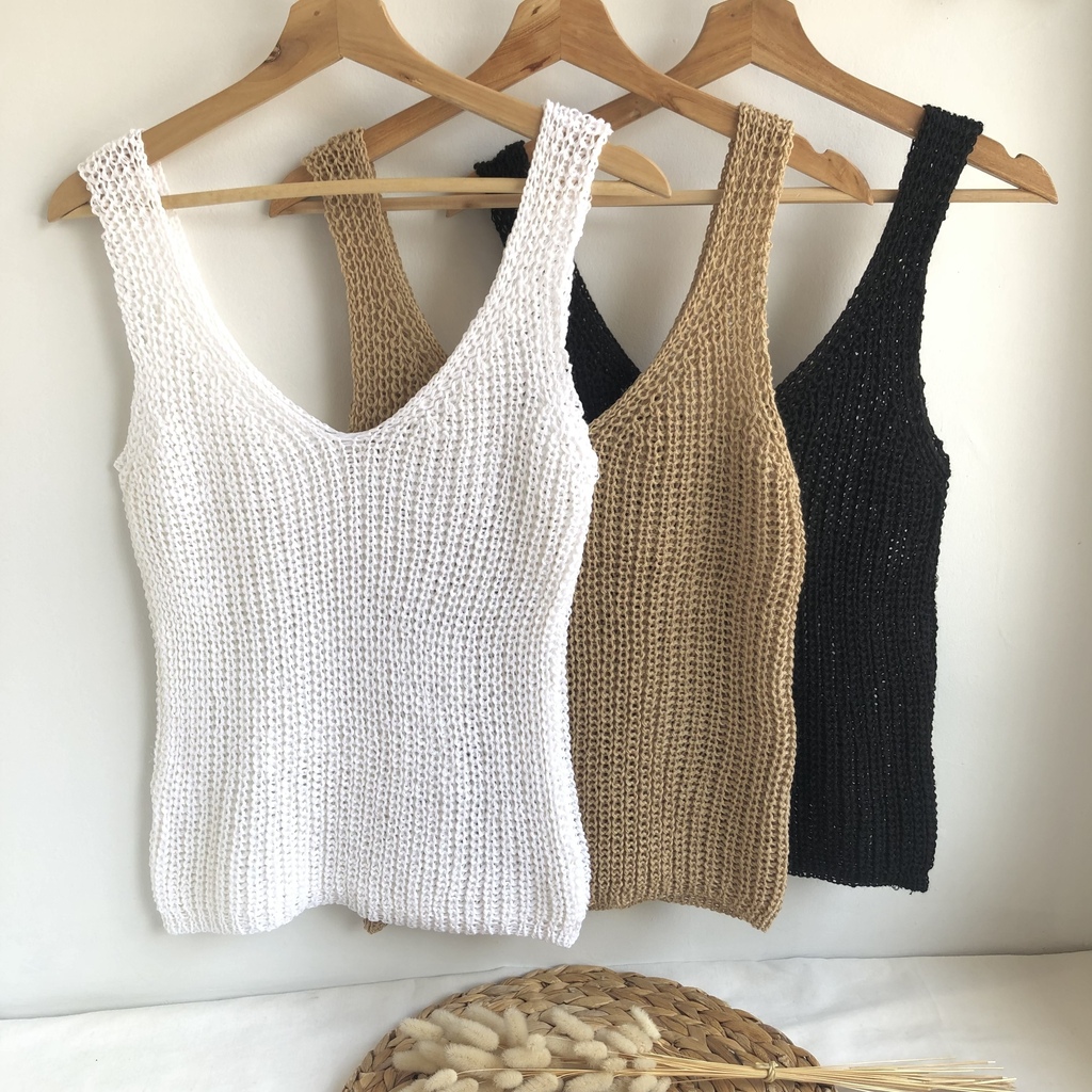 Musculosa tejida hotsell