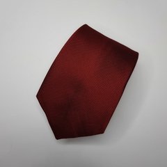 Gravata Semi-Slim Jacquard Vermelho Quadriculadinho