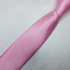 Gravata Semi-Slim Jacquard Rosa Escuro Trabalhada - comprar online