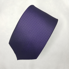 Gravata Semi-Slim Jacquard Roxo com Lias Qudrada