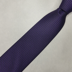 Gravata Semi-Slim Jacquard Roxo com Lias Qudrada - comprar online