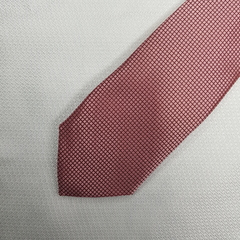 Gravata Slim Jacquard Lisa com Textura Quadriculado Rosa Metalizado - comprar online