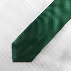 Gravata Slim Jacquard Lisa com Textura Quadriculado Verde Bandeira - comprar online