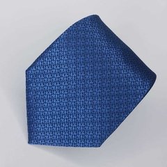 Gravata Clássica Jacquard Azul Trabalhada