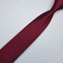 Gravata Clássica Jacquard Vermelha com Bolinhas - comprar online