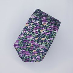 Gravata Semi-Slim Drapeada Roxa Floral